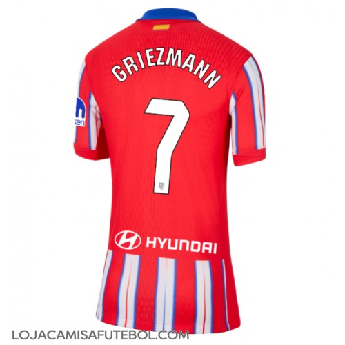 Camisa de Futebol Atletico Madrid Antoine Griezmann #7 Equipamento Principal Mulheres 2024-25 Manga Curta